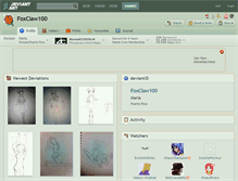 Tablet Screenshot of foxclaw100.deviantart.com