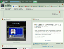 Tablet Screenshot of leechbite.deviantart.com