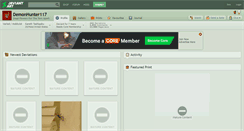 Desktop Screenshot of demonhunter117.deviantart.com