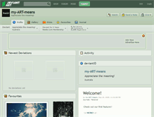 Tablet Screenshot of my-art-means.deviantart.com