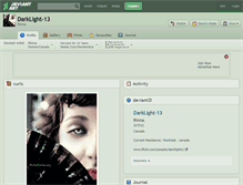 Tablet Screenshot of darklight-13.deviantart.com