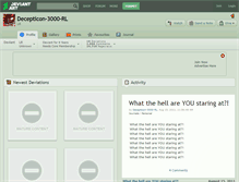 Tablet Screenshot of decepticon-3000-rl.deviantart.com