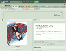 Tablet Screenshot of gothcat.deviantart.com