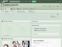 Tablet Screenshot of deadman-community.deviantart.com