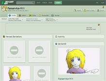 Tablet Screenshot of fanservice-911.deviantart.com