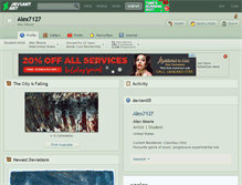 Tablet Screenshot of alex7127.deviantart.com