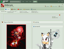 Tablet Screenshot of kimiko-lynx.deviantart.com