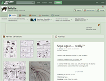 Tablet Screenshot of bellette.deviantart.com