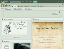 Tablet Screenshot of halowyn.deviantart.com