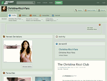 Tablet Screenshot of christina-ricci-fans.deviantart.com