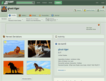 Tablet Screenshot of ghost-tiger.deviantart.com