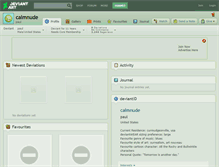 Tablet Screenshot of calmnude.deviantart.com