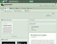 Tablet Screenshot of mememeisme.deviantart.com