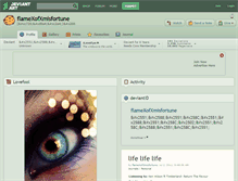Tablet Screenshot of flamexofxmisfortune.deviantart.com
