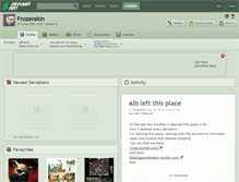 Tablet Screenshot of frozenskin.deviantart.com