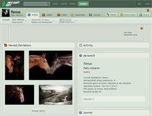 Tablet Screenshot of flexus.deviantart.com