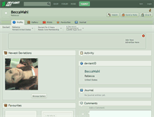 Tablet Screenshot of beccawahl.deviantart.com