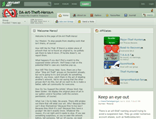 Tablet Screenshot of da-art-theft-heros.deviantart.com
