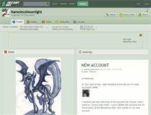 Tablet Screenshot of namelessimoonlight.deviantart.com