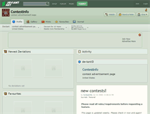 Tablet Screenshot of contestinfo.deviantart.com
