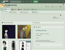 Tablet Screenshot of evil-kitty-the-pup.deviantart.com