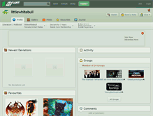 Tablet Screenshot of littlewhitebull.deviantart.com