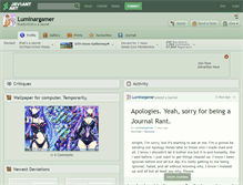 Tablet Screenshot of luminargamer.deviantart.com