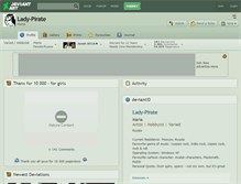 Tablet Screenshot of lady-pirate.deviantart.com