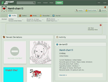 Tablet Screenshot of namii-chan13.deviantart.com
