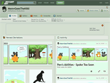 Tablet Screenshot of meowgoesthekitti.deviantart.com