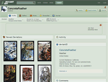 Tablet Screenshot of concretefeather.deviantart.com