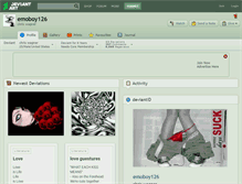 Tablet Screenshot of emoboy126.deviantart.com