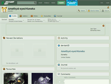 Tablet Screenshot of amethyst-eyed-koneko.deviantart.com