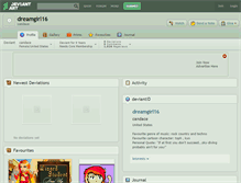 Tablet Screenshot of dreamgirl16.deviantart.com
