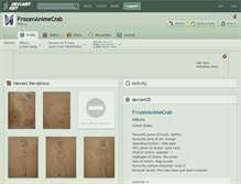 Tablet Screenshot of frozenanimecrab.deviantart.com