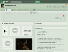Tablet Screenshot of jokersonlyfear.deviantart.com