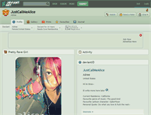 Tablet Screenshot of justcallmealice.deviantart.com