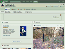 Tablet Screenshot of dunklematerie.deviantart.com