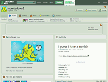 Tablet Screenshot of monsterlover2.deviantart.com