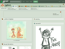 Tablet Screenshot of hugfiend.deviantart.com