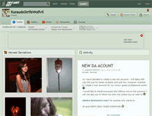 Tablet Screenshot of kuraudostrifewolfvii.deviantart.com