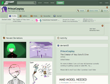 Tablet Screenshot of princecosplay.deviantart.com