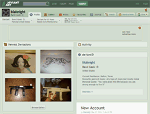 Tablet Screenshot of blaknight.deviantart.com