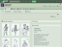 Tablet Screenshot of nightshane.deviantart.com