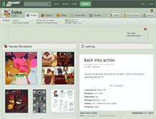 Tablet Screenshot of crytus.deviantart.com