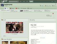 Tablet Screenshot of keeliismyman.deviantart.com