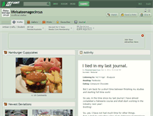 Tablet Screenshot of lifeisateenagecircus.deviantart.com