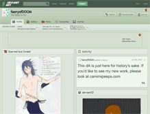Tablet Screenshot of faeryofdoom.deviantart.com