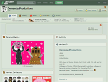 Tablet Screenshot of dementedproductions.deviantart.com