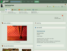 Tablet Screenshot of harmonyrose.deviantart.com